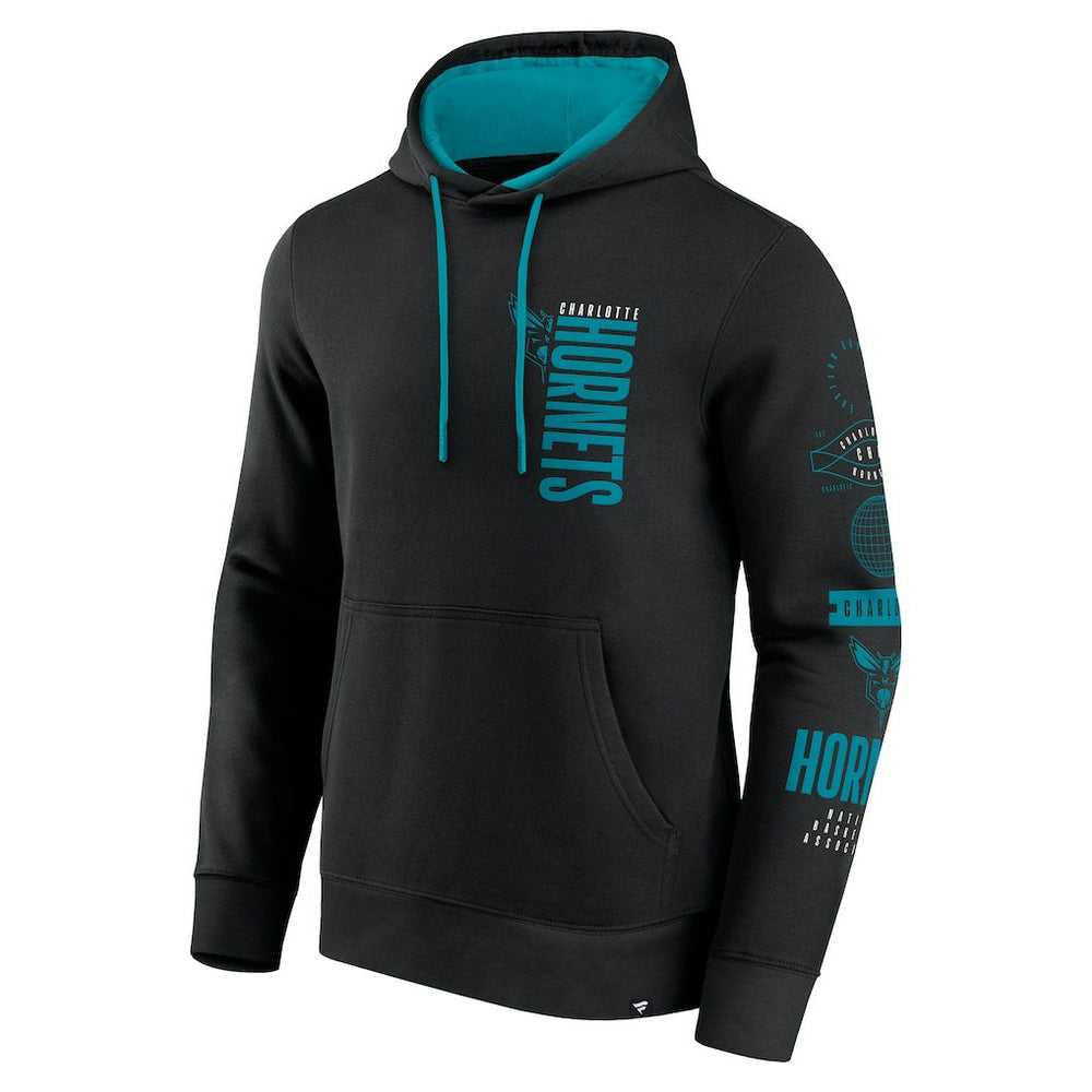 Charlotte Hornets Game Time Crossover Pullover Hoodie - Black | Fanatics sale