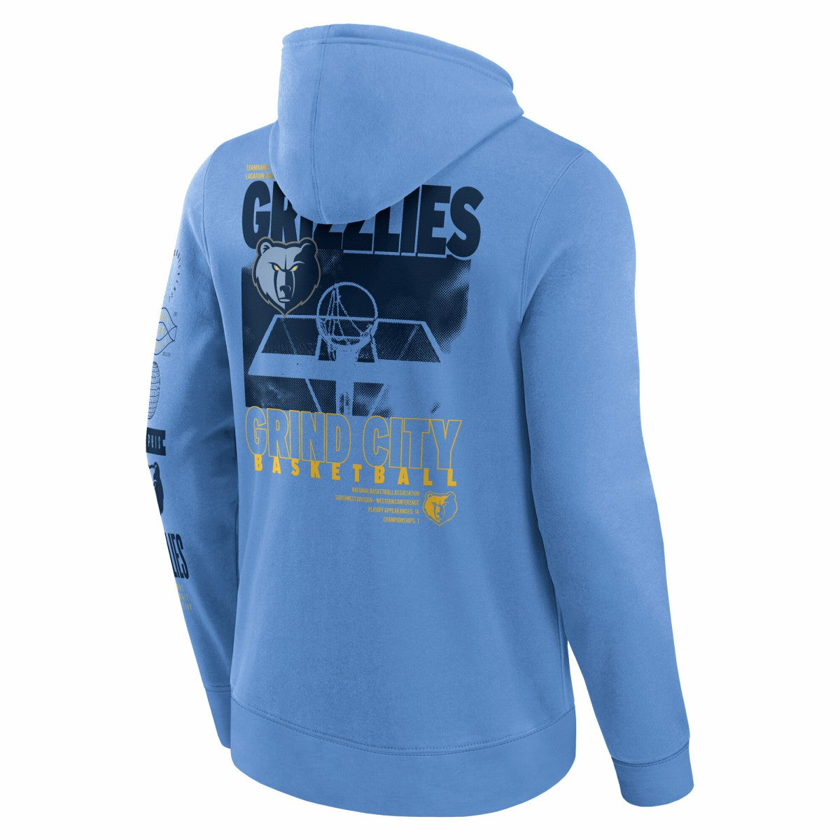 Memphis Grizzlies Game Time Crossover Pullover Hoodie - Blue | Fanatics outlet