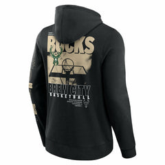 Milwaukee Bucks Game Time Crossover Pullover Hoodie - Black | Fanatics for sale