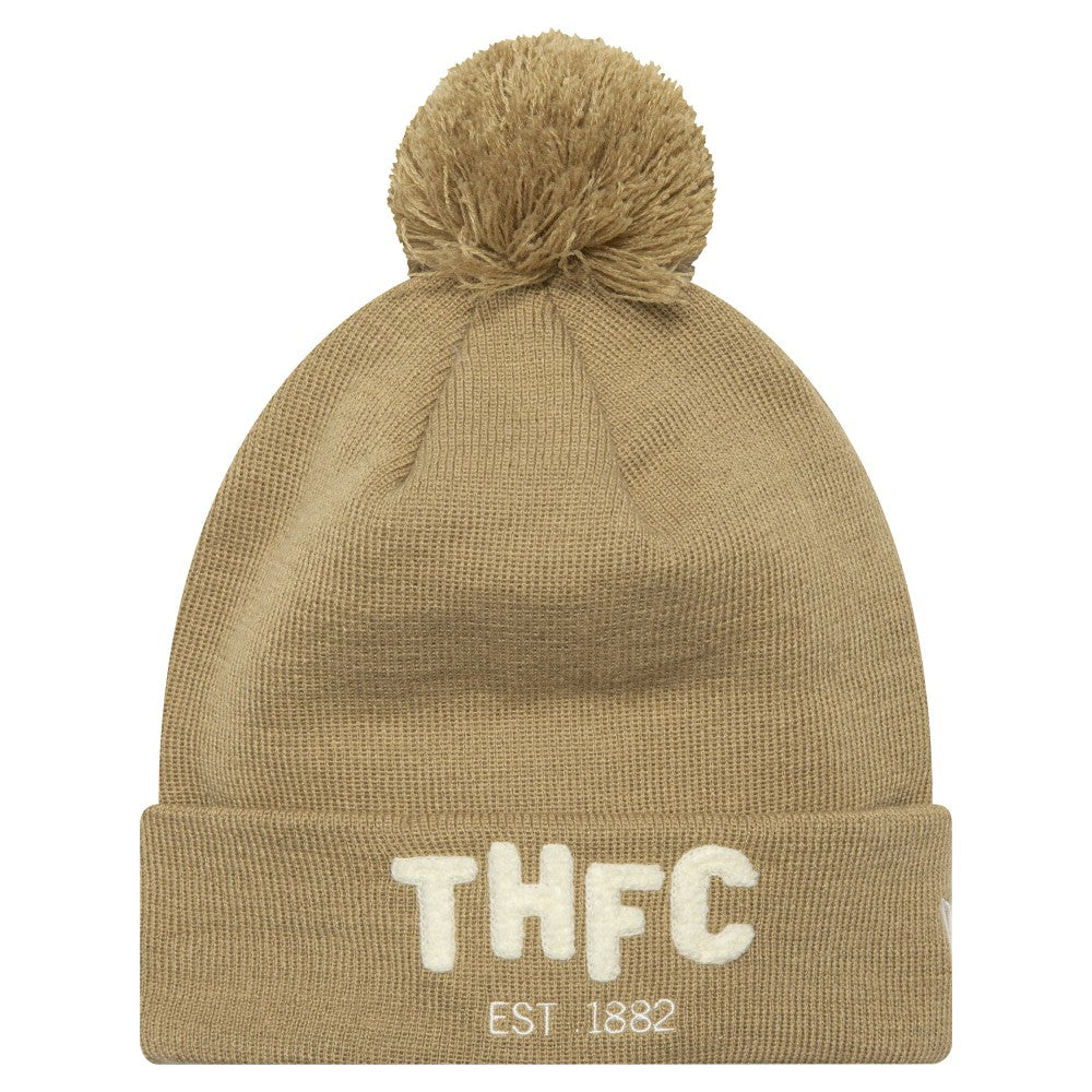 Tottenham Hotspur New Era Boucle Cuffed Knit Hat with Pom - Tan | New Era for sale