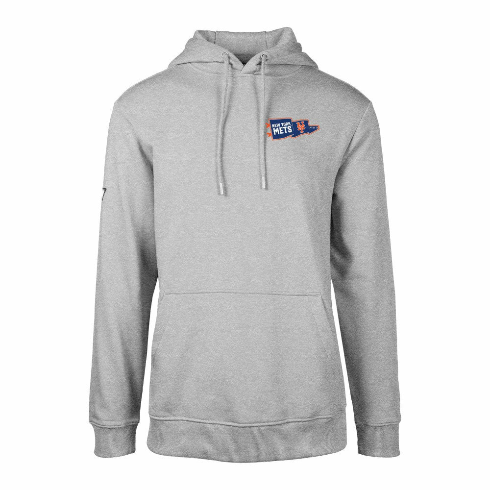 New York Mets Levelwear  Podium Rafters Pullover Hoodie - Gray