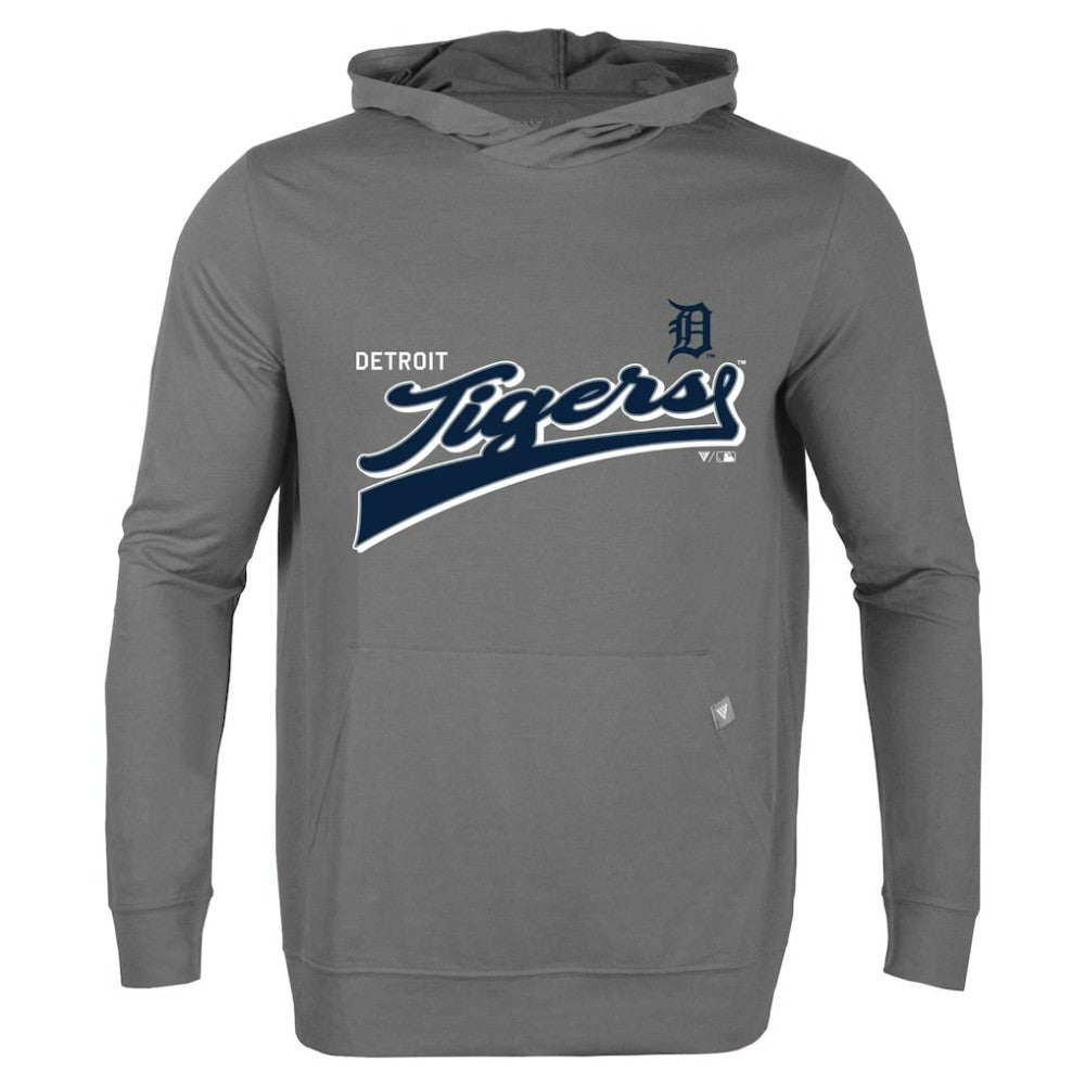 Detroit Tigers Levelwear  Relay 2.0 Retro Pullover Hoodie - Gray