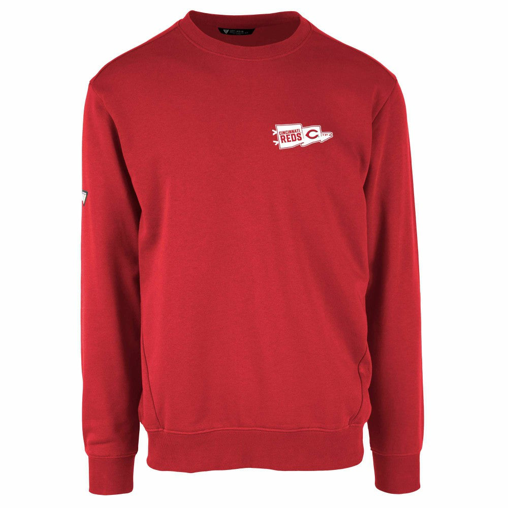 Cincinnati Reds Levelwear  Zane Rafters Pullover Sweatshirt - Red