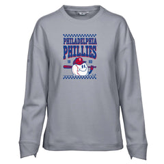 Philadelphia Phillies Levelwear Women's  Fiona Inaugural Pullover Sweatshirt - Gray
