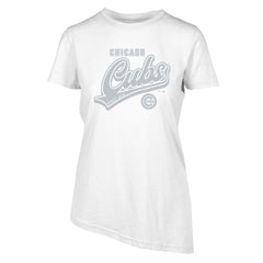 Chicago Cubs Levelwear Women's  Birch Sweep T-Shirt - White