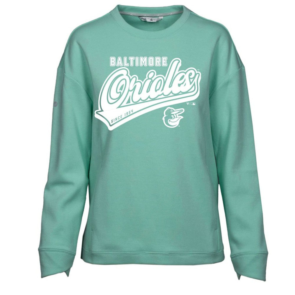 Baltimore Orioles Levelwear Women's  Fiona Sweep Pullover Sweatshirt - Mint