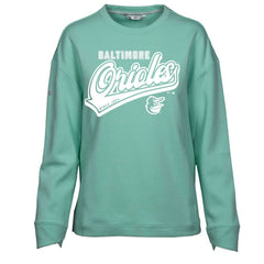 Baltimore Orioles Levelwear Women's  Fiona Sweep Pullover Sweatshirt - Mint