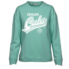 Chicago Cubs Levelwear Women's  Fiona Sweep Pullover Sweatshirt - Mint