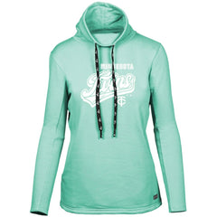 Minnesota Twins Levelwear Women's  Loop Sweep Pullover Sweatshirt - Mint