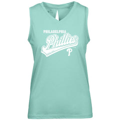 Philadelphia Phillies Levelwear Women's  Paisley Sweep V-Neck Tank Top - Mint