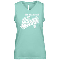 San Francisco Giants Levelwear Women's  Paisley Sweep V-Neck Tank Top - Mint