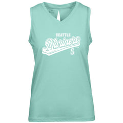Seattle Mariners Levelwear Women's  Paisley Sweep V-Neck Tank Top - Mint