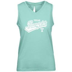 Texas Rangers Levelwear Women's  Paisley Sweep V-Neck Tank Top - Mint