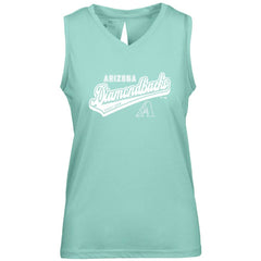 Arizona Diamondbacks Levelwear Women's  Paisley Sweep V-Neck Tank Top - Mint