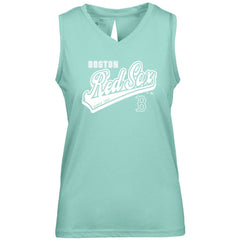 Boston Red Sox Levelwear Women's  Paisley Sweep V-Neck Tank Top - Mint
