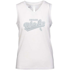 Chicago White Sox Levelwear Women's  Paisley Sweep V-Neck Tank Top - White
