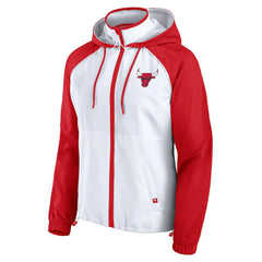 Chicago Bulls Women's Anorak Raglan Full-Zip Hoodie Jacket - White/Red | Fanatics for sale
