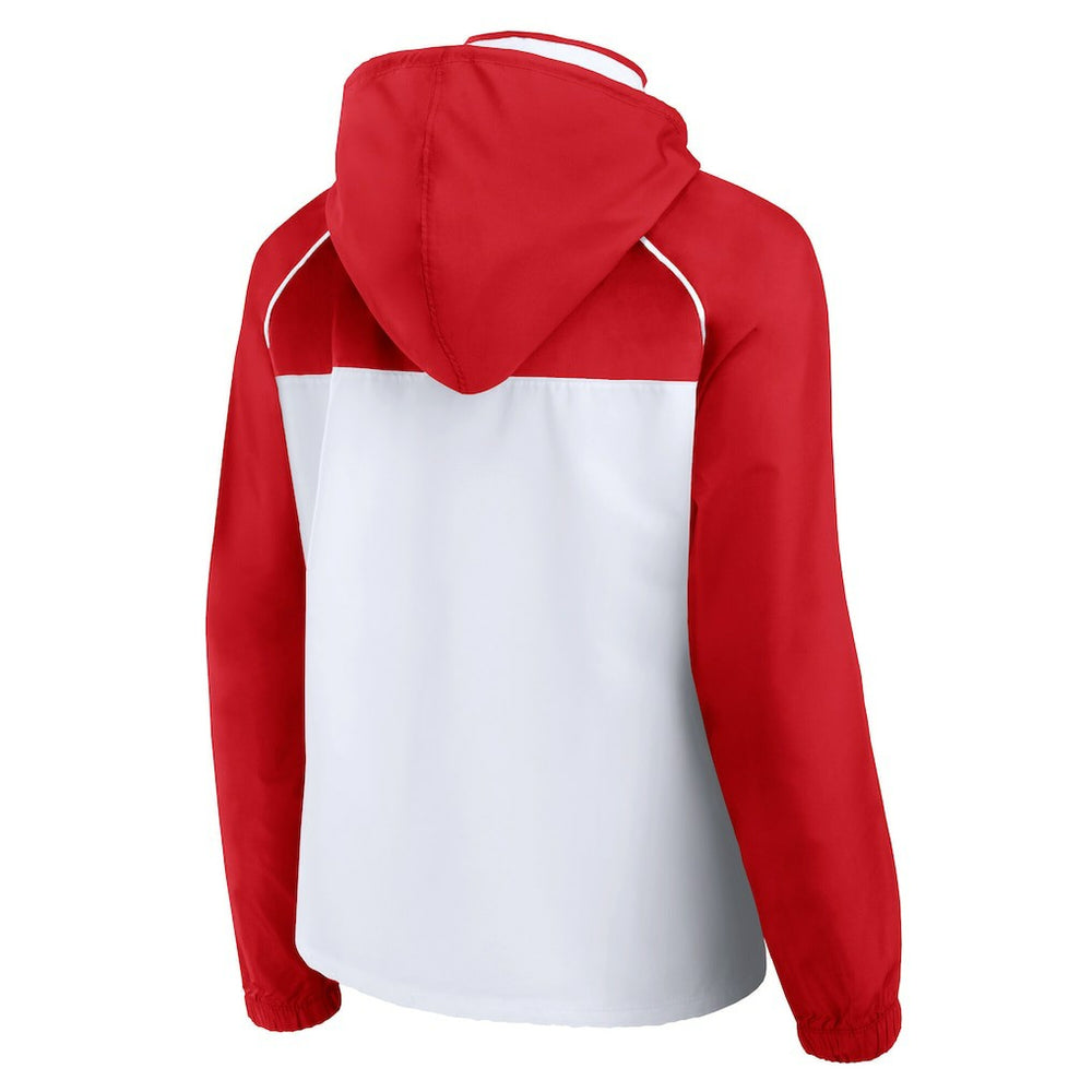 Chicago Bulls Women's Anorak Raglan Full-Zip Hoodie Jacket - White/Red | Fanatics for sale