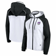 Sacramento Kings Women's Anorak Raglan Full-Zip Hoodie Jacket - White/Black | Fanatics sale