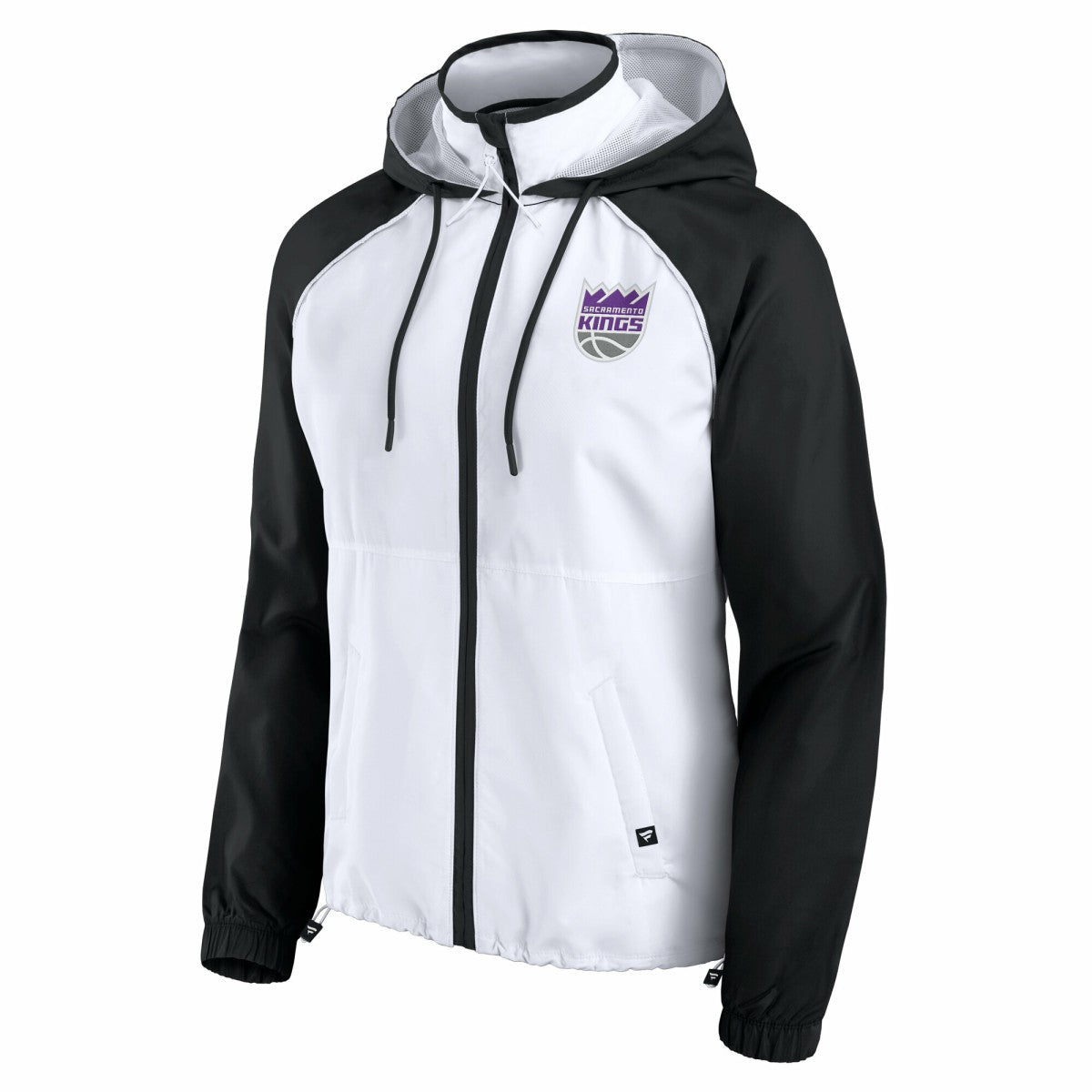 Sacramento Kings Women's Anorak Raglan Full-Zip Hoodie Jacket - White/Black | Fanatics sale
