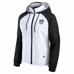 Sacramento Kings Women's Anorak Raglan Full-Zip Hoodie Jacket - White/Black | Fanatics sale