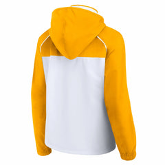 Los Angeles Lakers Women's Anorak Raglan Full-Zip Hoodie Jacket - White/Gold | Fanatics cheap