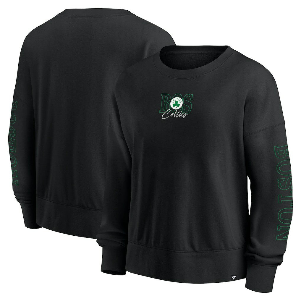 Boston Celtics Women's Oversized Game Day Pullover Sweatshirt - Black | Fanatics discount