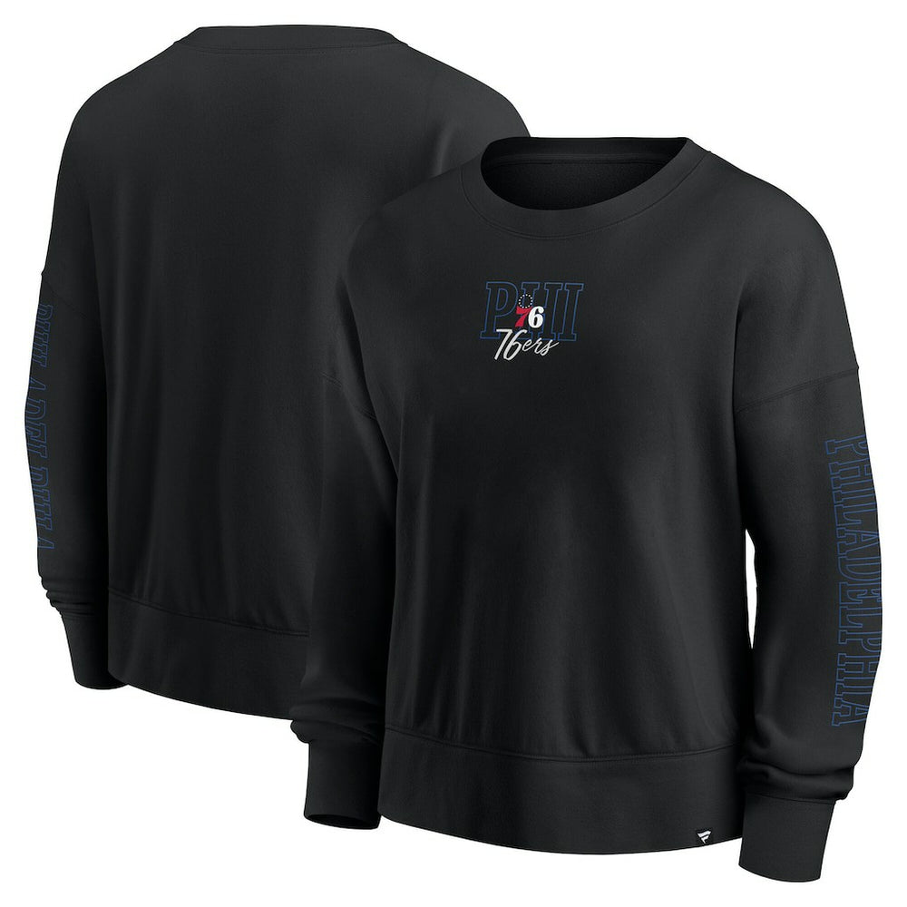 Philadelphia 76ers Women's Oversized Game Day Pullover Sweatshirt - Black | Fanatics cheap