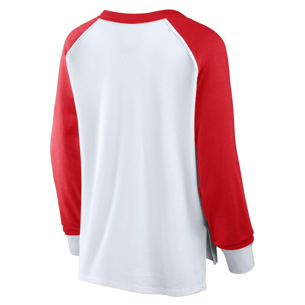 Chicago Bulls Women's Open Lane Waffle Long Sleeve V-Neck T-Shirt sale - White | Fanatics discount