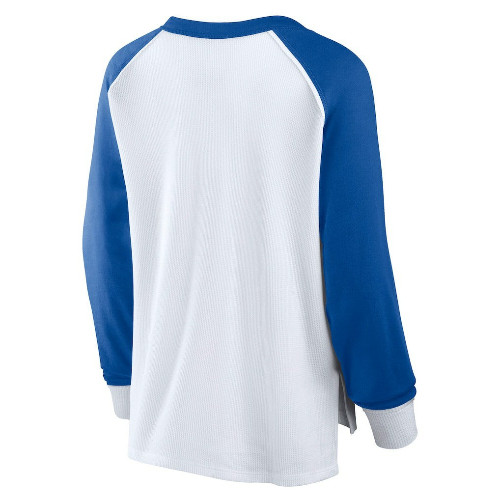 Philadelphia 76ers Women's Open Lane Waffle Long Sleeve V-Neck T-Shirt - White | Fanatics online