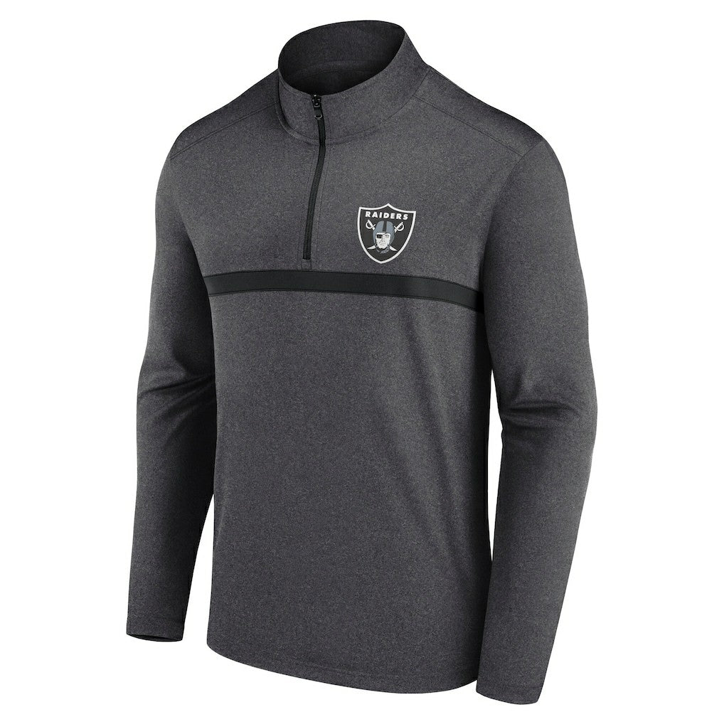 Las Vegas Raiders Head-to-Head Quarter-Zip Pullover - Charcoal sale