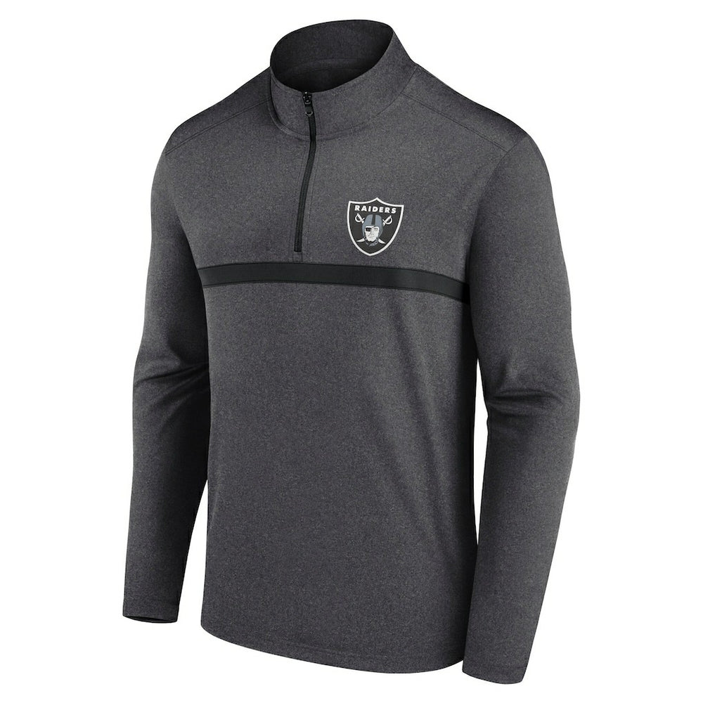 Las Vegas Raiders Head-to-Head Quarter-Zip Pullover - Charcoal sale
