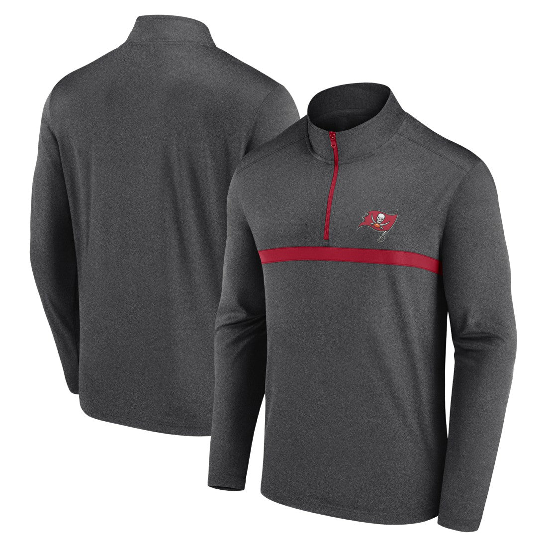 Tampa Bay Buccaneers Head-to-Head Quarter-Zip Pullover - Heather Charcoal sale