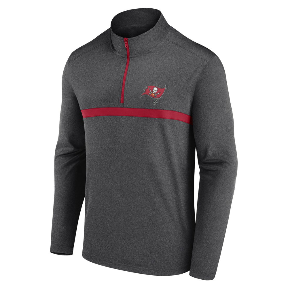 Tampa Bay Buccaneers Head-to-Head Quarter-Zip Pullover - Heather Charcoal sale