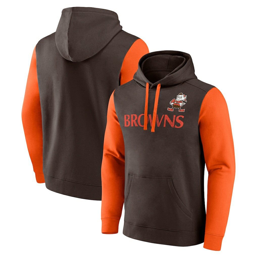 Cleveland Browns Fleece Pullover Hoodie - Brown sale