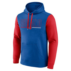 Buffalo Bills Outline Pullover Hoodie - Royal/Red cheap