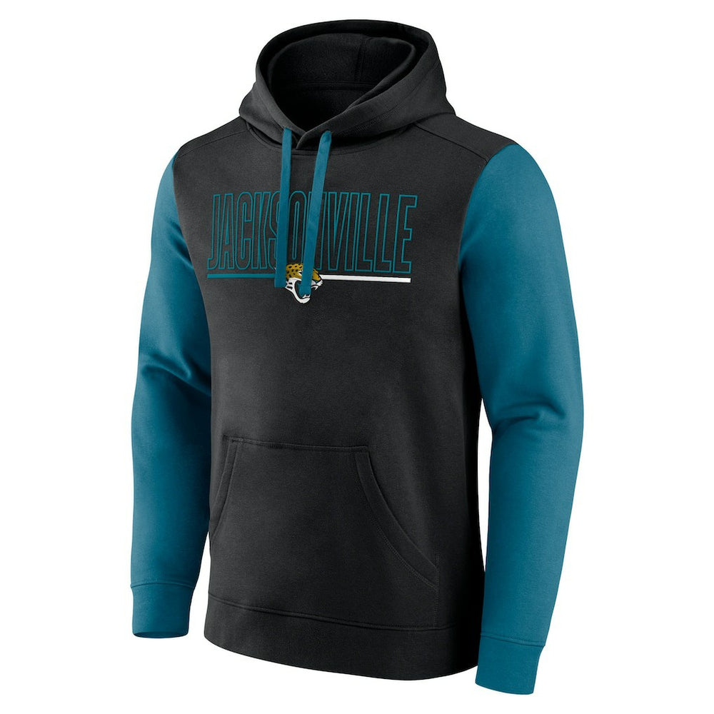 Jacksonville Jaguars Outline Pullover Hoodie - Black/Teal online