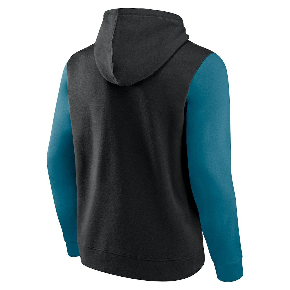 Jacksonville Jaguars Outline Pullover Hoodie - Black/Teal online
