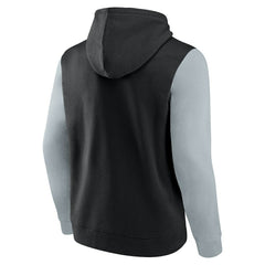 Las Vegas Raiders Outline Pullover Hoodie - Black/Silver cheap
