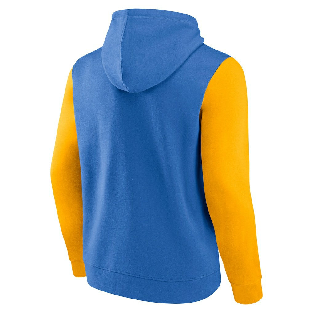 Los Angeles Chargers Outline Pullover Hoodie - Powder Blue/Gold cheap