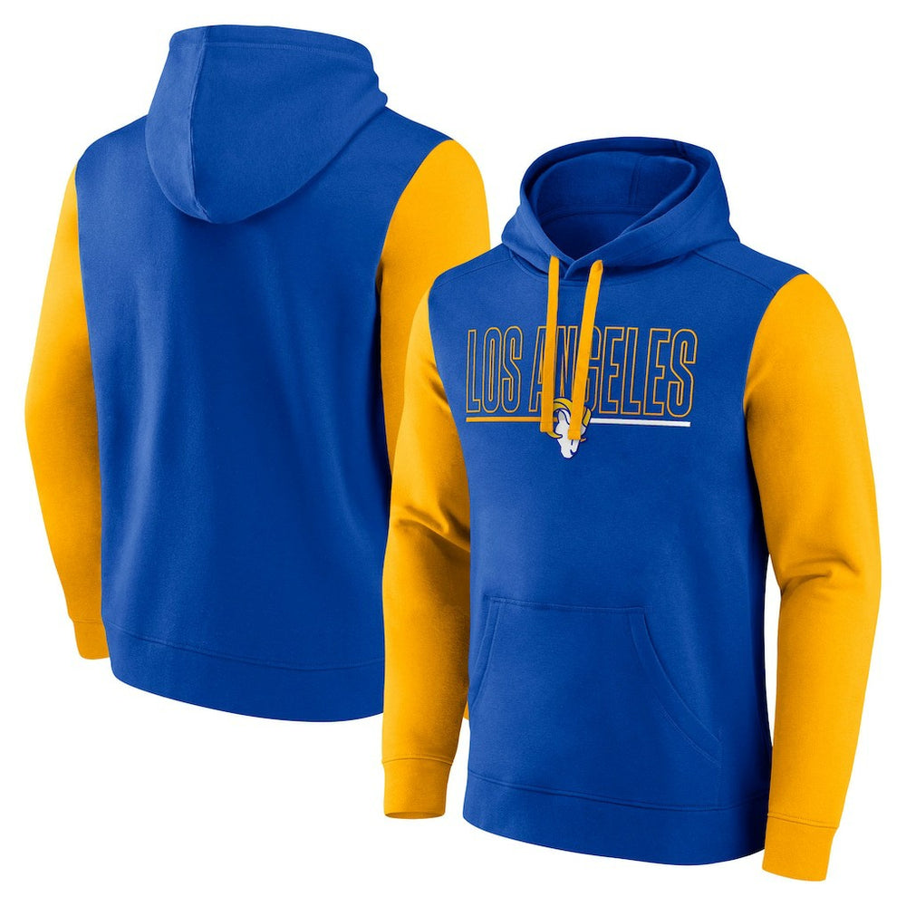 Los Angeles Rams Outline Pullover Hoodie - Royal/Gold for sale