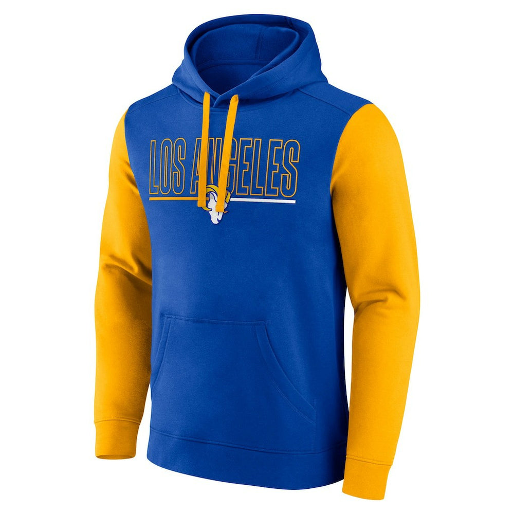 Los Angeles Rams Outline Pullover Hoodie - Royal/Gold for sale