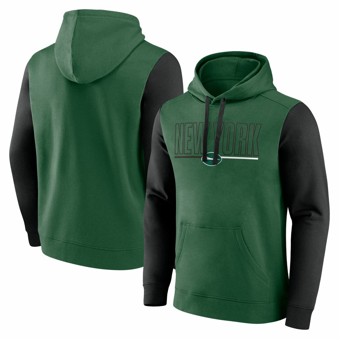 New York Jets Outline Pullover Hoodie - Green/Black outlet