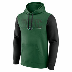 New York Jets Outline Pullover Hoodie - Green/Black outlet