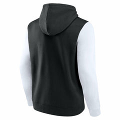 Utah Jazz Logo Athletic Outline Colorblock Pullover Hoodie - Black discount