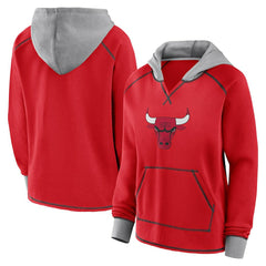 Chicago Bulls Logo Athletic Women's Boom Pullover Hoodie - Red on sale