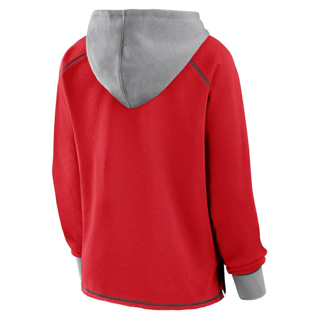 Chicago Bulls Logo Athletic Women's Boom Pullover Hoodie - Red on sale
