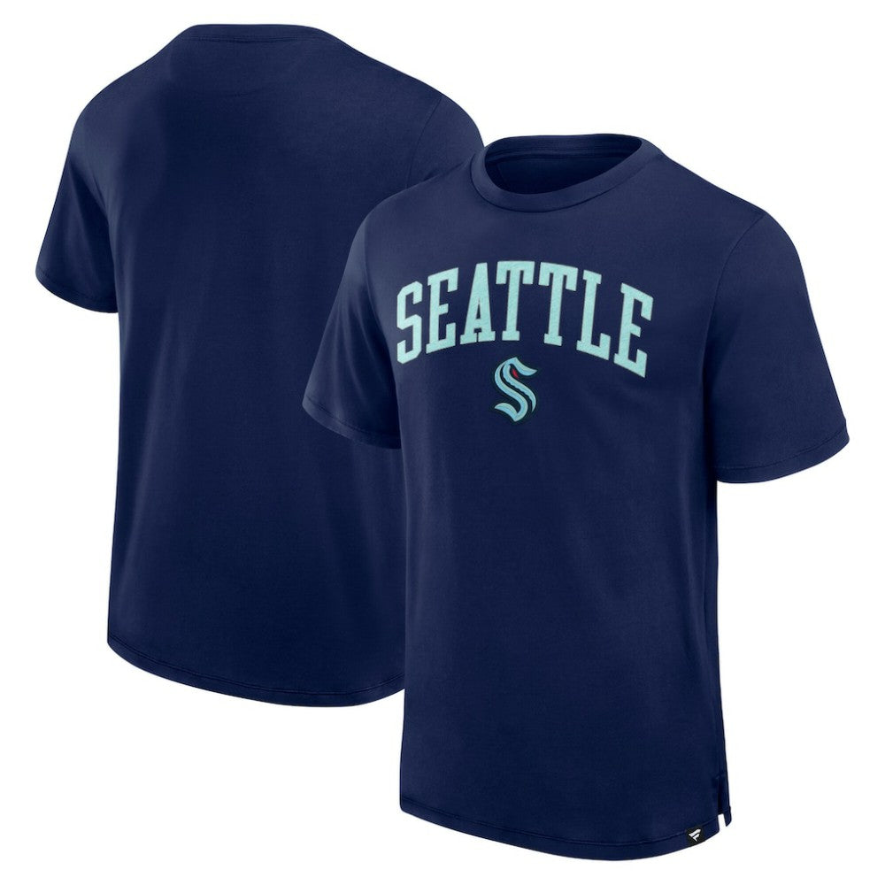 Seattle Kraken Fanatics Elevated Pima T-Shirt Navy