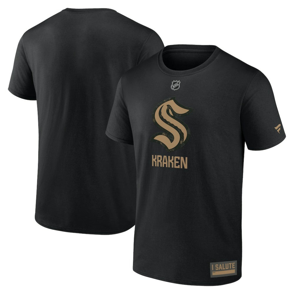 Seattle Kraken Fanatics 2024 Military Appreciation T-Shirt Black