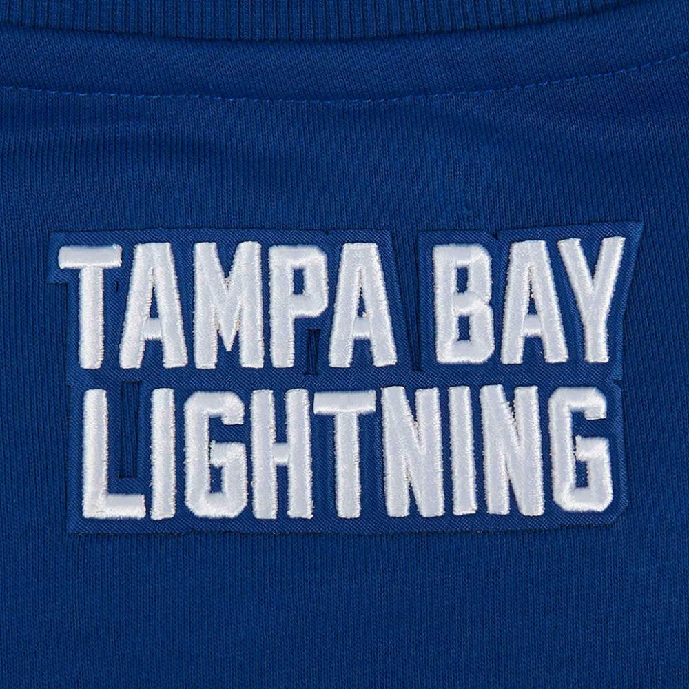Tampa Bay Lightning Pro Standard Women's Area Code Cropped Pullover Sweatshirt Blue